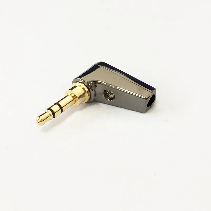 

100PC 3.5mm right angle L type connector stereo headphone plug goldplated