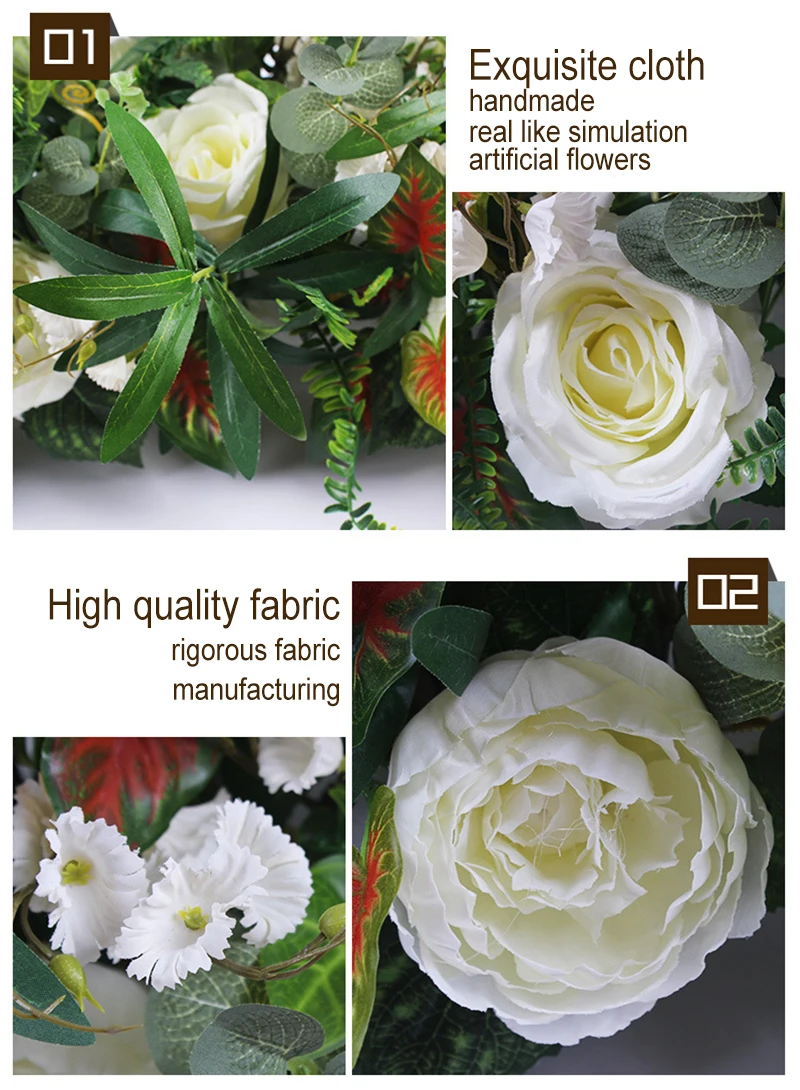 1 м свадебные арки Декор дорога цитирует Искусственные цветы стены смешивания DIY