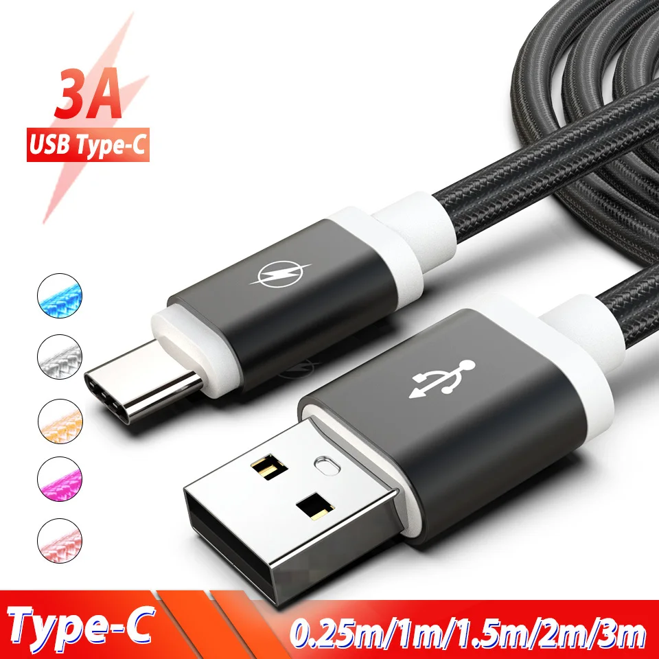 Кабель USB Type C 3 м кабель зарядный провод для телефона Samsung Galaxy S20 Plus S10 A51 Xiaomi Mi 10