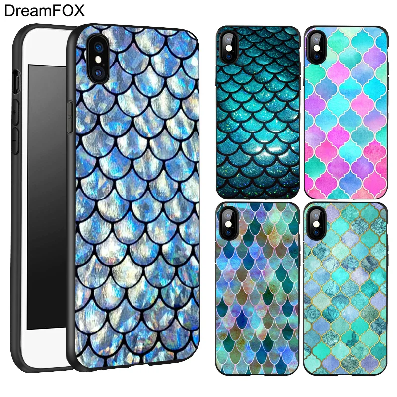 DREAMFOX L207 мандалы Русалка Черный Мягкий ТПУ силиконовый чехол для Apple iPhone 11 Pro XR XS Max X