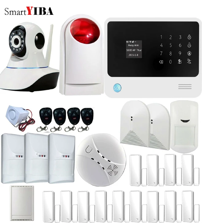 

SmartYIBA G90B Plus WIFI GSM system 2G with Touch keypad IOS Android APP control Home Security Alarm System