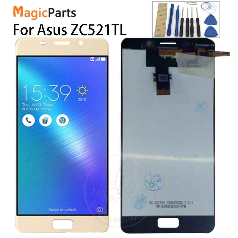 ЖК дисплей 5 2 дюйма для ASUS Zenfone 3S Max ZC521TL сменный сенсорный экран с дигитайзером LCD