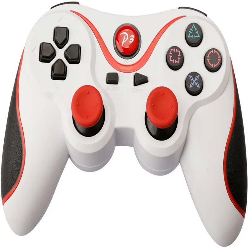 white and red Контроллеры беспроводные Bluetooth контроллеры геймпады для PS 3 двойной двигатель вибрации Bluetooth джойстик для playstation 3 PS 3 - Цвет: white and red