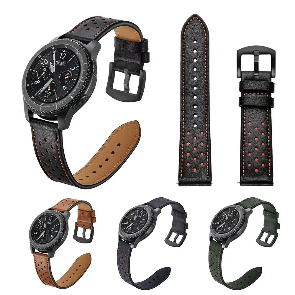 Ремешок для часов из натуральной кожи Samsung Galaxy 42 мм 46 Gear S3 Huawei Watch 2 Pro ремешок Huami 22