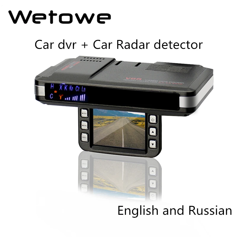 WETOWE l4 Радар детекторы Автомобильный видеорегистратор 2 в 1 GPS для России