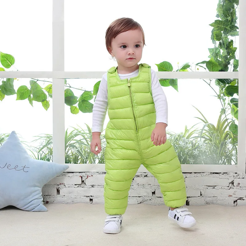 Осенне-зимние штаны для девочек Тонкие маленьких мальчиков комбинезон