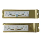 Аксессуары для микроволокна, Одноразовые наклейки для бровей, инструмент для точного измерения, Перманентный макияж, инструменты для тату, 100 шт.