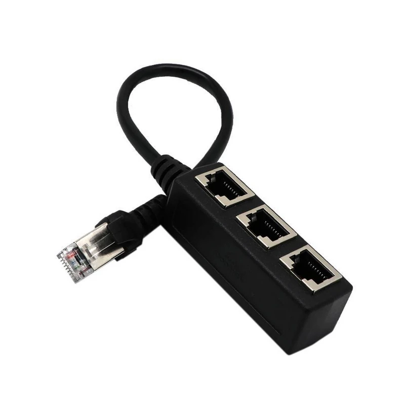 3 в 1 разъем локальной сети Ethernet RJ45 разветвитель соединитель расширителя адаптер