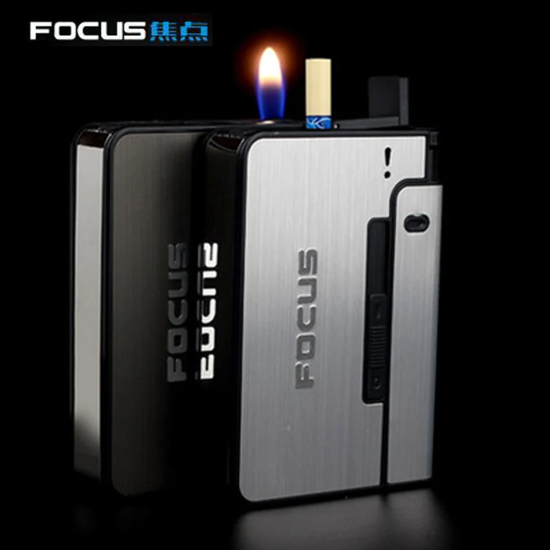 FOCUS портативные металлические портсигары с керосиновой зажигалкой 10 шт.