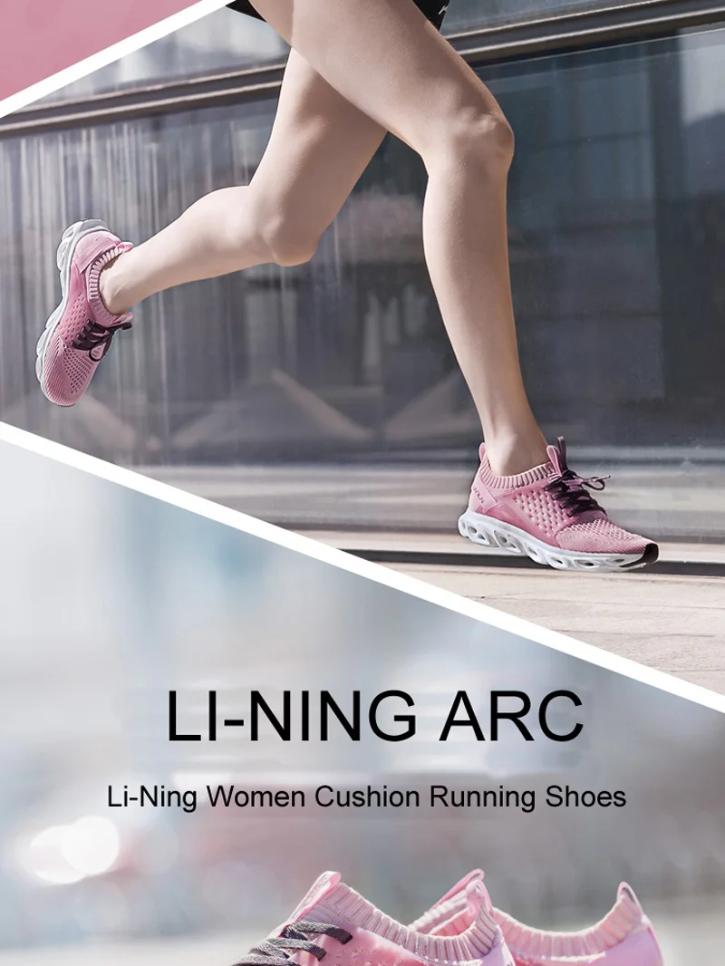 Li-Ning/женские кроссовки для бега с подушкой из дышащей пряжи; спортивная обувь; кроссовки; ARHN136 XYP715