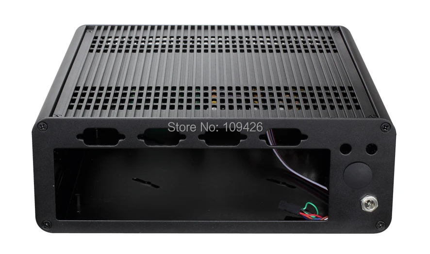 REALAN Mini ITX Алюминиевый 2.0 мм Корпус E K3i с Вентилятор Блока Питания USB WI FI Аудио COM