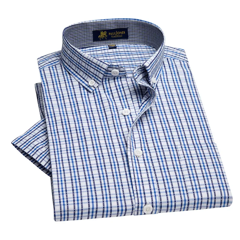 Новые модные с низким содержанием железа Классическая клетчатая рубашка