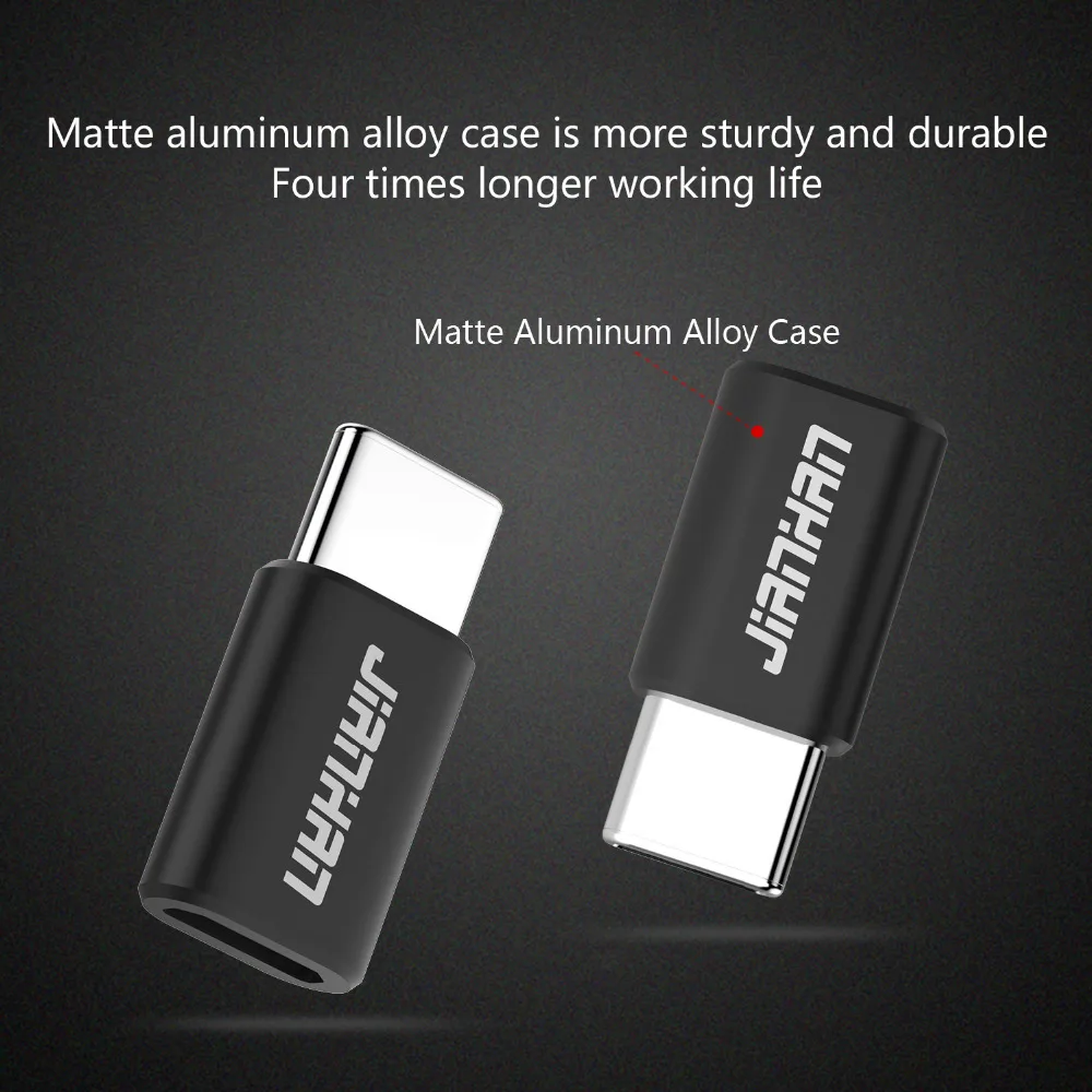 JianHan Реверсивный кабель Micro USB с Type C конвертер для синхронизации данных и