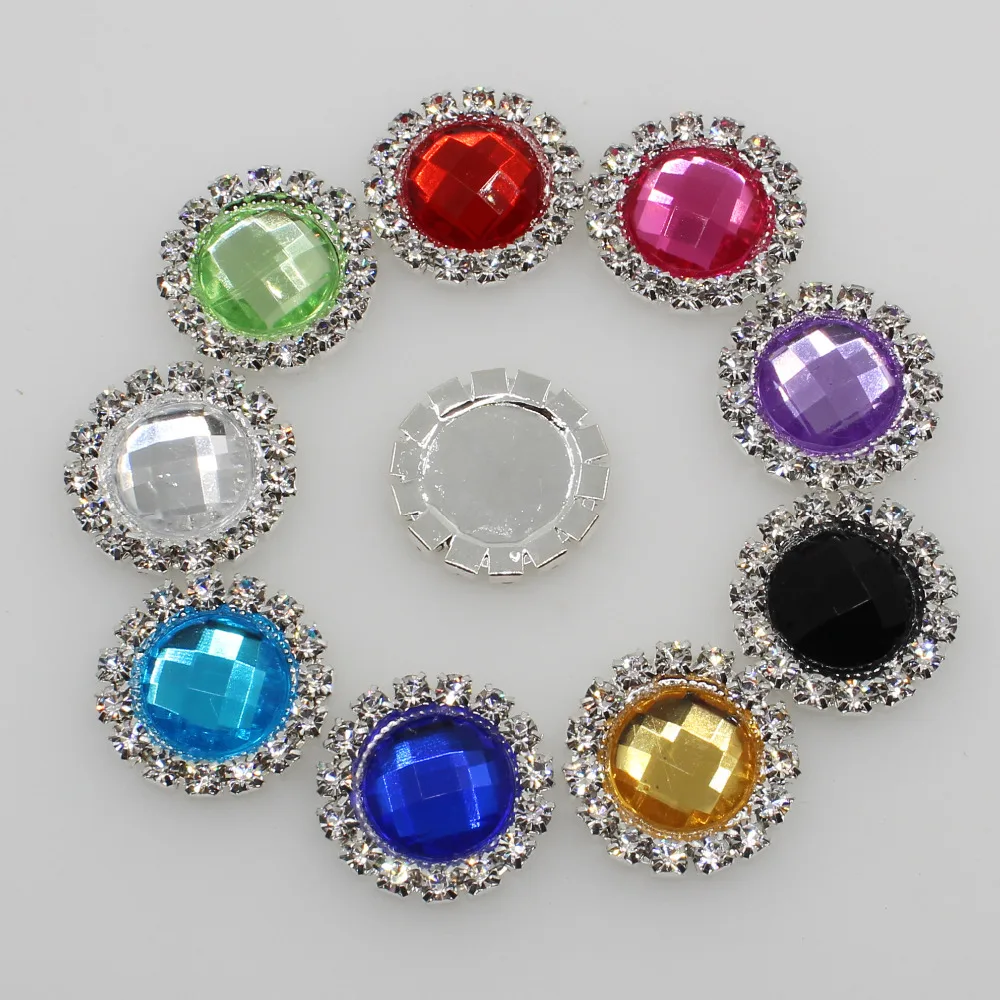 Горячая Распродажа 10 шт. 18 мм круглая искусственная Серебряная основа свадебные