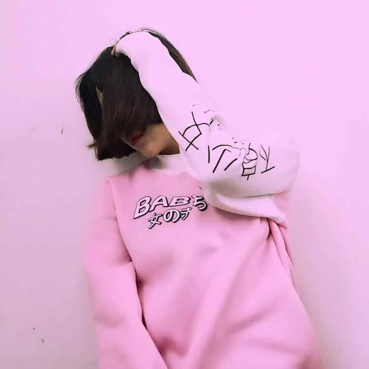 Harajuku Стиль Для женщин кофты Новинка 2017 года уличная японский миров печатных