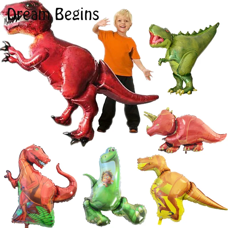 ДБ 1 шт. гигантский динозавр воздушный шар из фольги для вечеринок мальчиков с