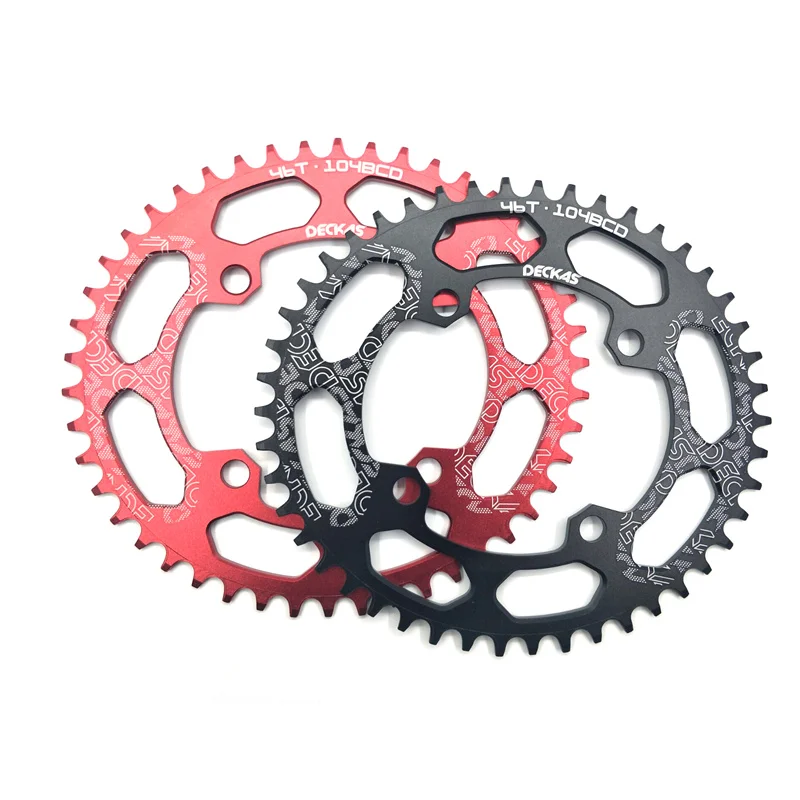 DECKAS Овальный 104BCD 40/42/44/46/48/50/52T горный велосипед Звездочка MTB велосипед, способный преодолевать Броды для 8-11 скорость диаметра окружности болтов(алюминиевая звездочка