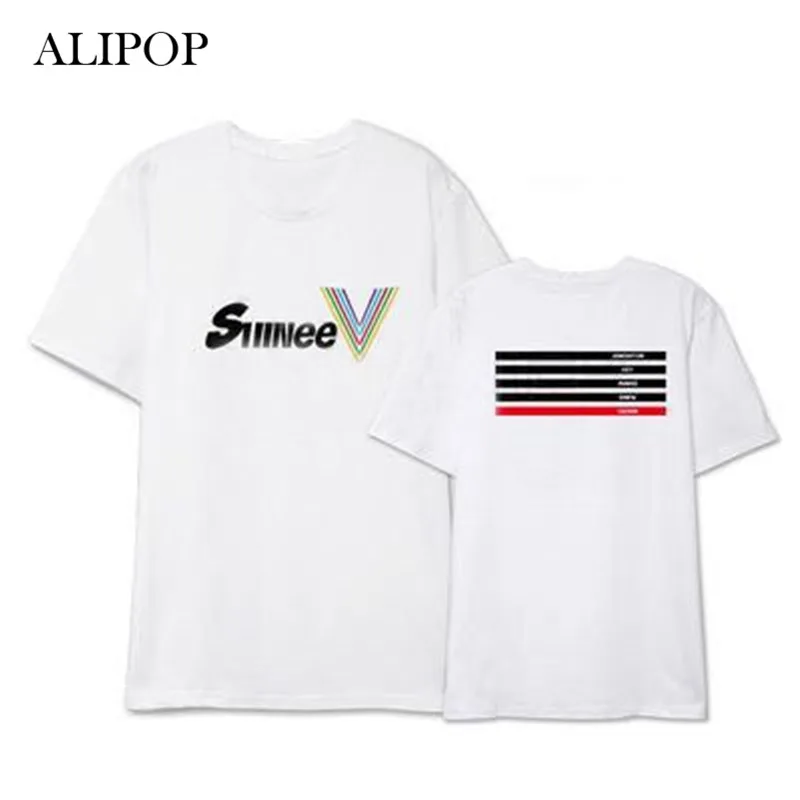 Футболка Youpop SHINee FIVE MINHO TAEMIN KEY Album повседневная хлопковая одежда для K POP футболка с