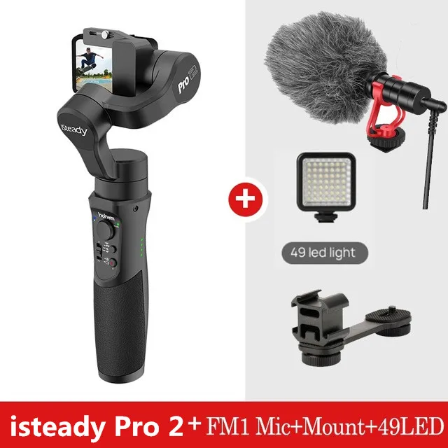 Hohem iSteady Pro 2 3-х позиционный ручной карданный стабилизатор для DJI Osmo Экшн камера GoPro 7 6 экшн-камеры XiaoYi 4K sony RXO Камера PK G6 Эволюция - Цвет: Черный