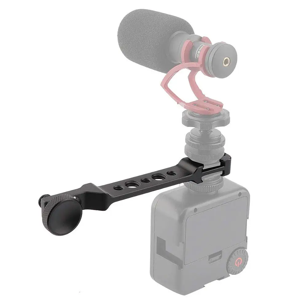 Удлинительный кронштейн с двойным кронштейном для холодного башмака микрофоном