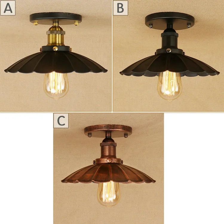 

Loft Retro Ceiling Lamp personality Iron Art Ceiling Light Edison Bulb Light Fixture For Cafe Bar Art Deco Lighting