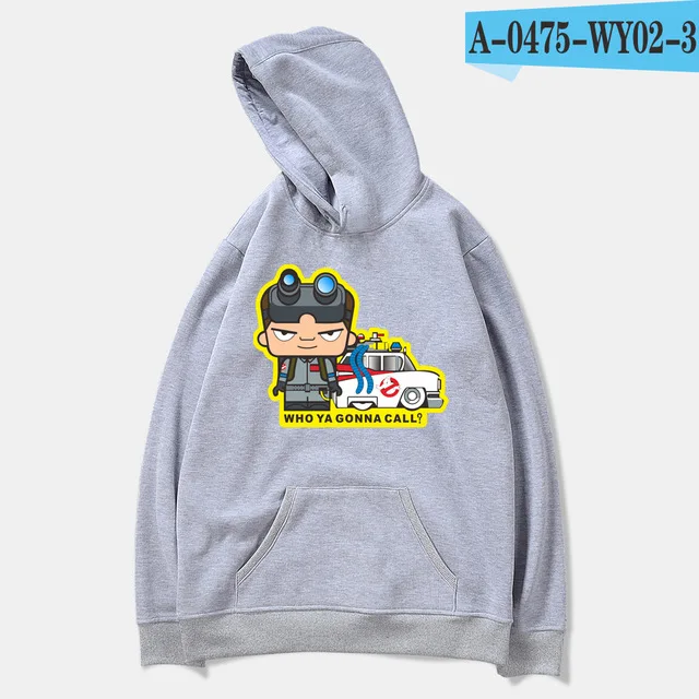 gray Hot Sale Ghostbusters Hoodie Men/Women Fashion Casual Loose Black Sweatshirt Print Ghost busters Hip Hop Hoodie Streetwear - Цвет: gray