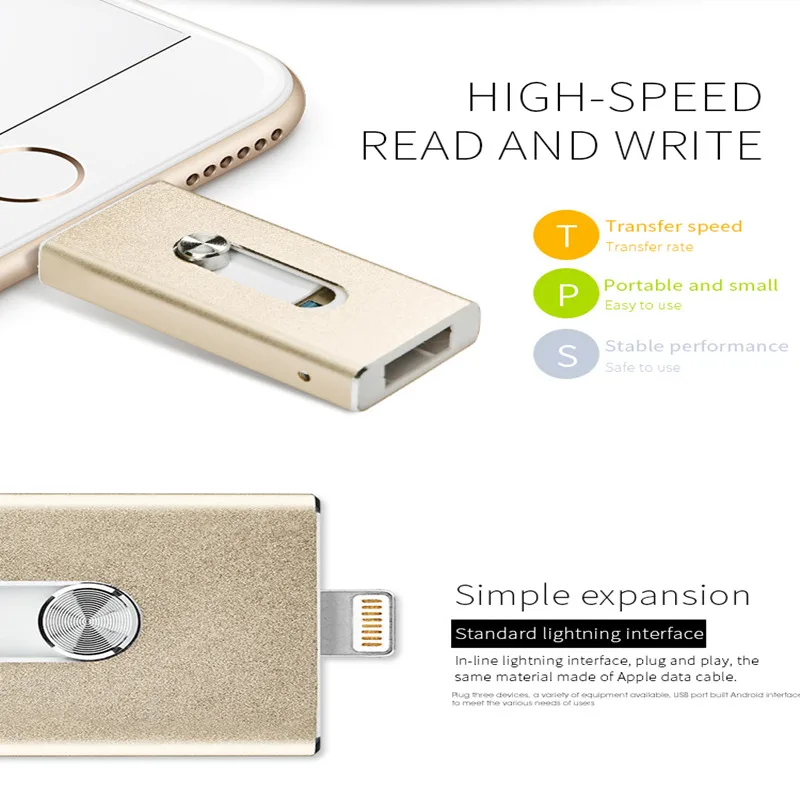 Microflash Usb флэш накопитель для iphone 6/6S/7/7plus/5/5S/5C/ipad 8 Гб оперативной памяти 16