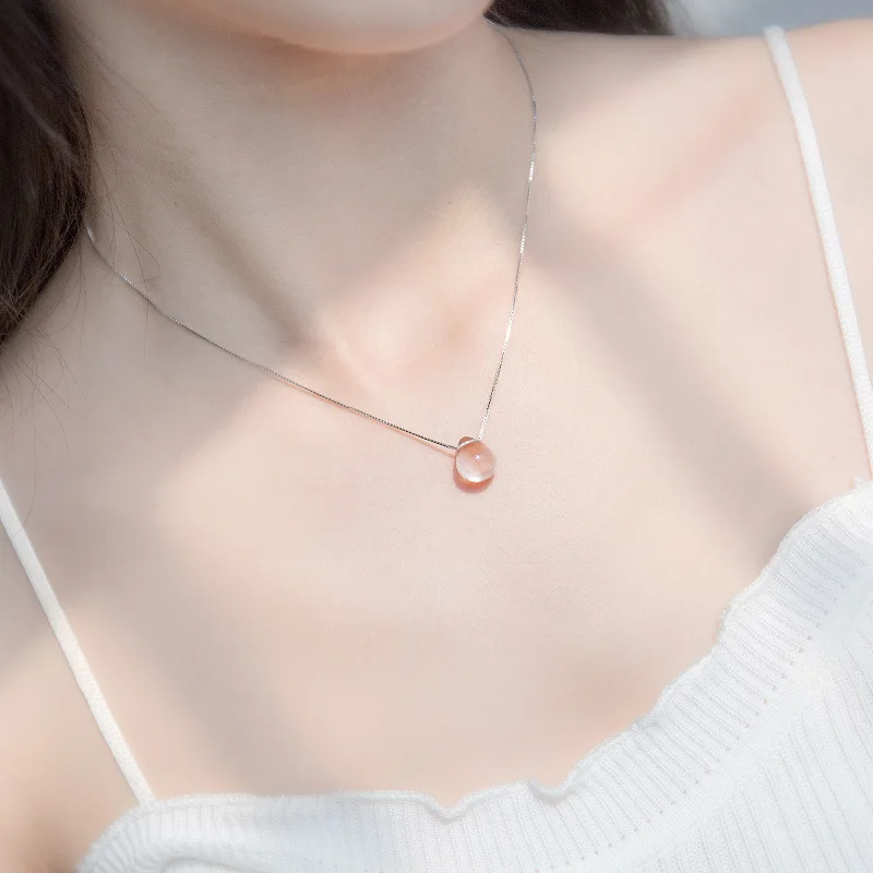 Ожерелье TOYOOSKY в форме капли воды 45 см 40 серебряная цепочка 925 пробы два варианта с