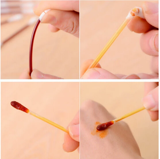 100pcs/lot Disposable medical iodine cotton stick disinfected swab climbing aid first kit supplies | Красота и здоровье