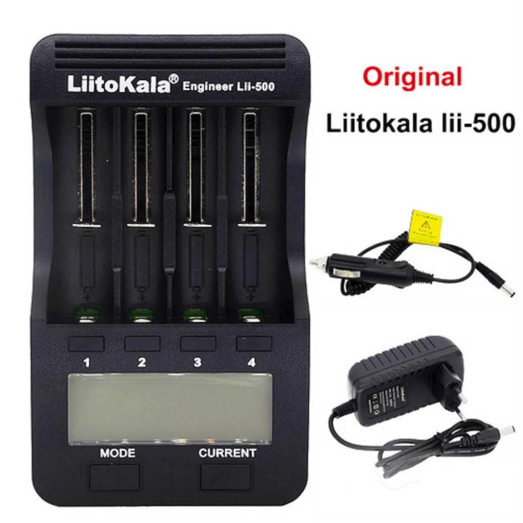 LiitoKala Engineer Lii-500 4 слота литий-ионная Ni-MH батарея зарядное устройство EU/US Подставка для зарядки