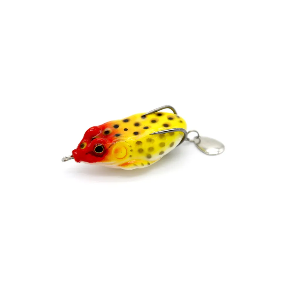 Gorgons 1Pcs 55mm 14g Artificial Softbait Top Water Floating BKK Hooks Spinner Soft Fishing Lure Frog | Спорт и развлечения