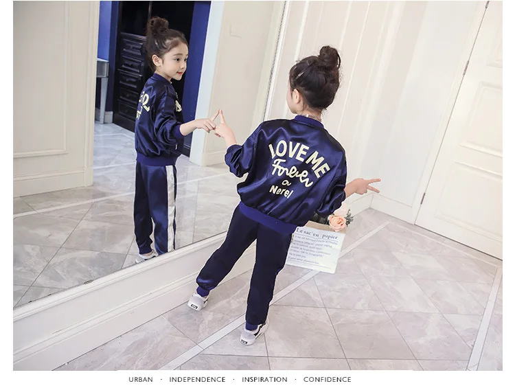 new autumn cotton kids clothes girls clothing baby outfits Long Sleeve+ Pants 2PCS Suits sport clothing set trainsuit kids