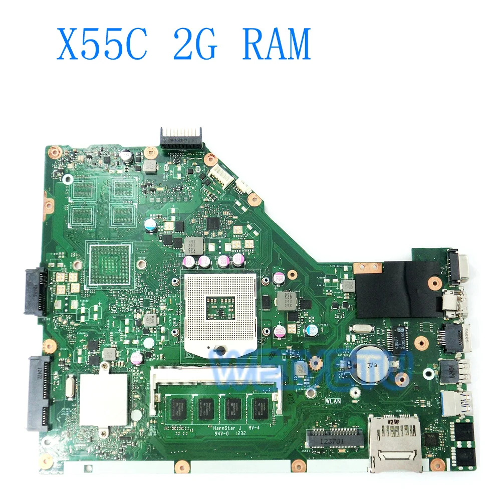 X55C с 2 ГБ Оперативная память памяти плата для ASUS X55VD X55V X55CR Материнская ноутбука 60