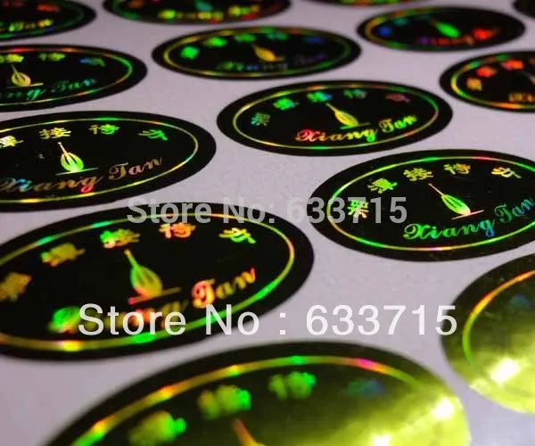 Индивидуальная печать голограмма наклейка этикетка с серийным номером.