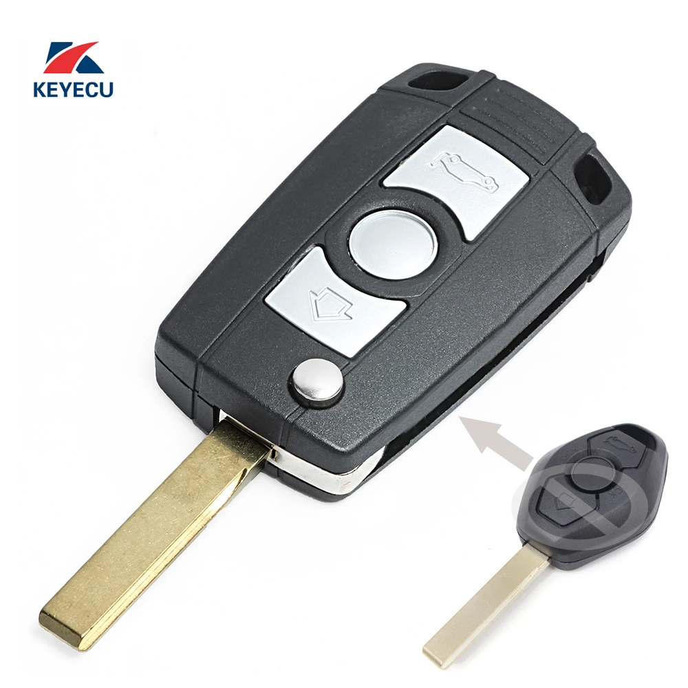 KEYECU сменный раскладной чехол для ключей с дистанционным управлением BMW 3 5 7 серии