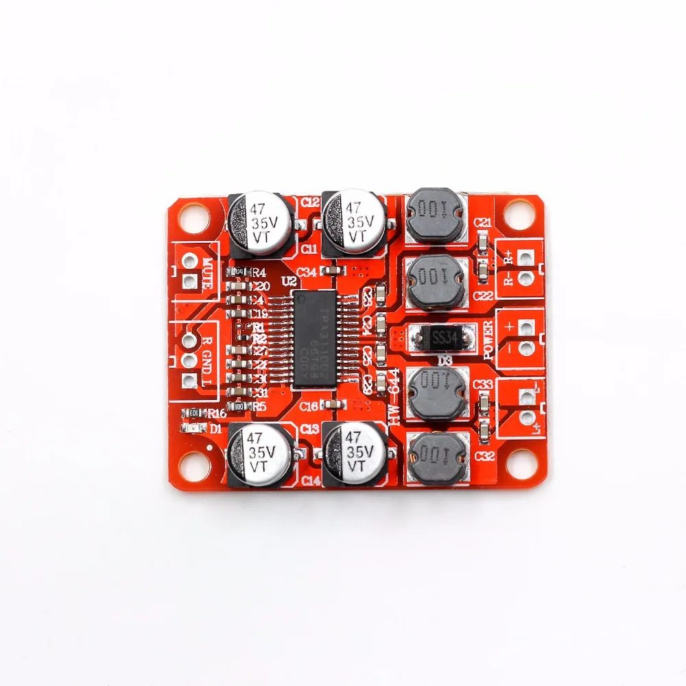 TPA3110 цифровой усилитель мощности модуль 2x15 Вт двухканальный стерео DIY динамик усилитель электроники дизайн PCB DC 12 В