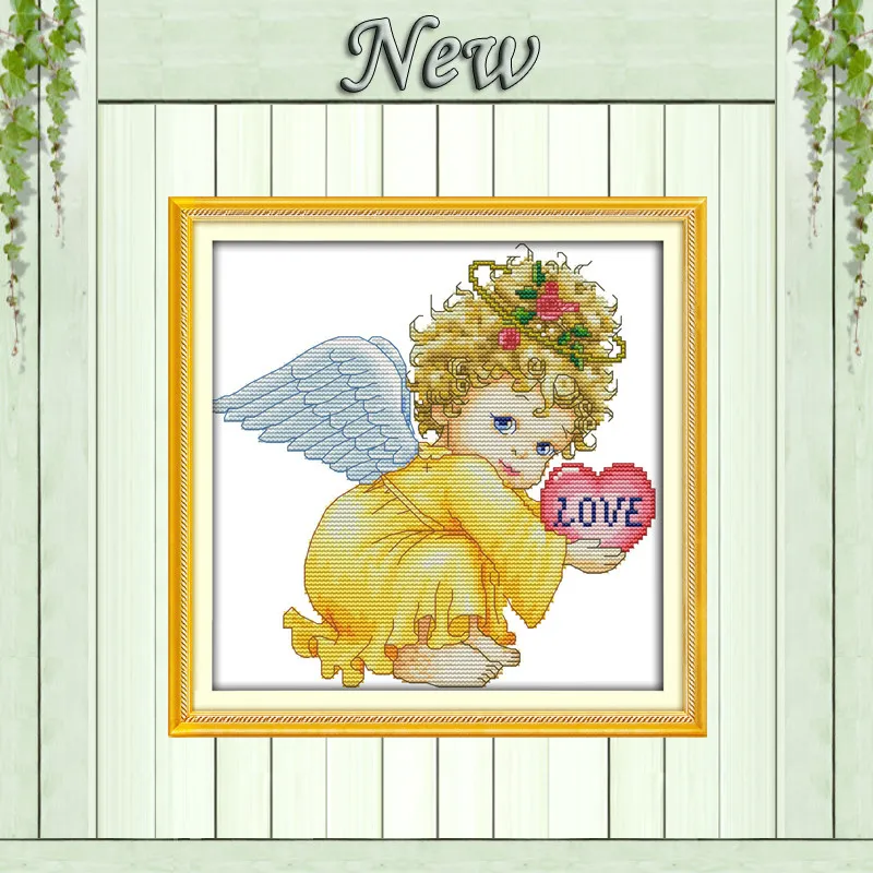Angel baby 2 Angel baby boy girl love домашний декор картины Счетный принт на холсте DMC 11CT 14CT наборы для вышивки крестиком наборы для вышивки - Цвет: Angel baby 2