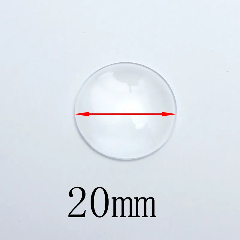 Round 20mm BASEHOME 50 шт./лот Muilt размер с плоской задней частью прозрачное увеличительное стекло Кабошон Камея Крышка для DIY ювелирных изделий - Цвет: Round 20mm