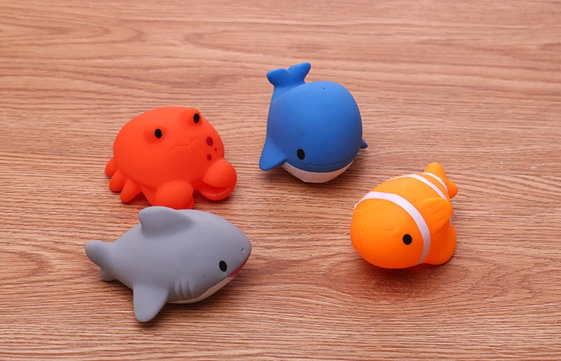 Морские маленькие животные, сжимающие детские игрушки для воды, брызги воды, силиконовая кукла, детские игрушки для ванной, подарок для студента