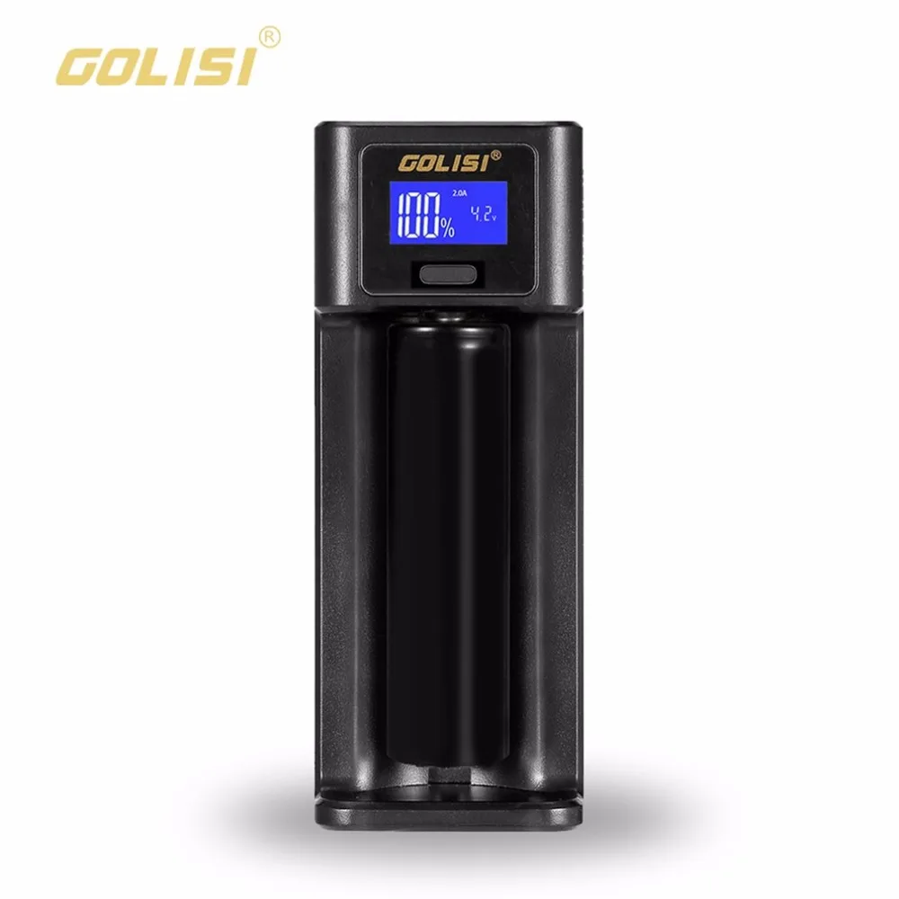 Golisi i1 умное зарядное устройство с ЖК-дисплеем зарядное устройство для аккумуляторов 2A Быстрая зарядка для 18650 21700 26650 Ni-MH Ni-cd батареи