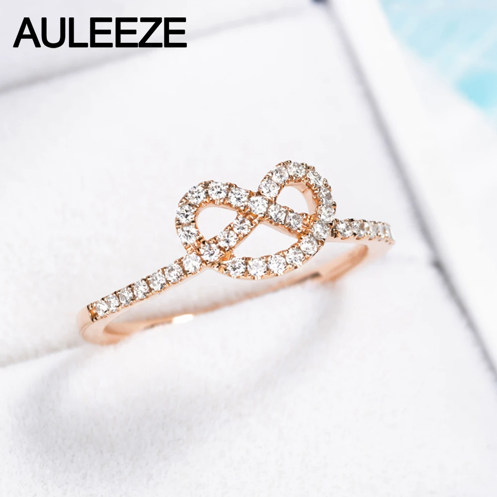 Женское кольцо с натуральным бриллиантом AULEEZE однотонное обручальное из