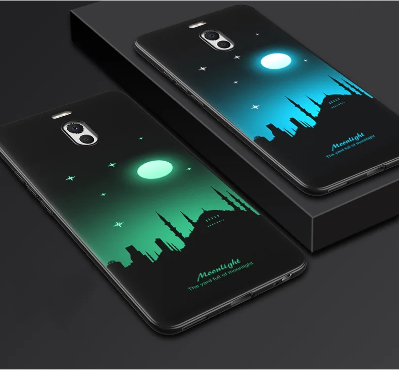 Чехол для Meizu M6 Note, чехол для Meizu M6note, мягкая задняя крышка, силиконовый, черный, Mofi, ультра тонкий ночной Светильник, фосфоресцирующий чехол для Meizu M6 Note