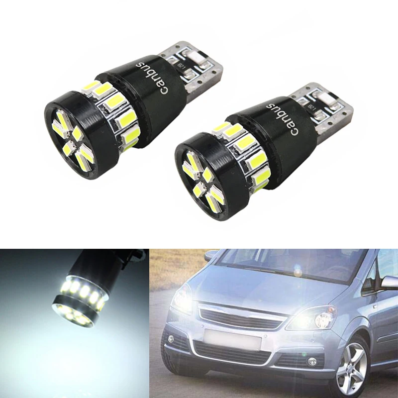 2x W164 T10 W5W 18 светодиодный 3014SMD парковочные огни Sidelight без ошибок для Opel Astra h j g Corsa Zafira Insignia Vectra b c d