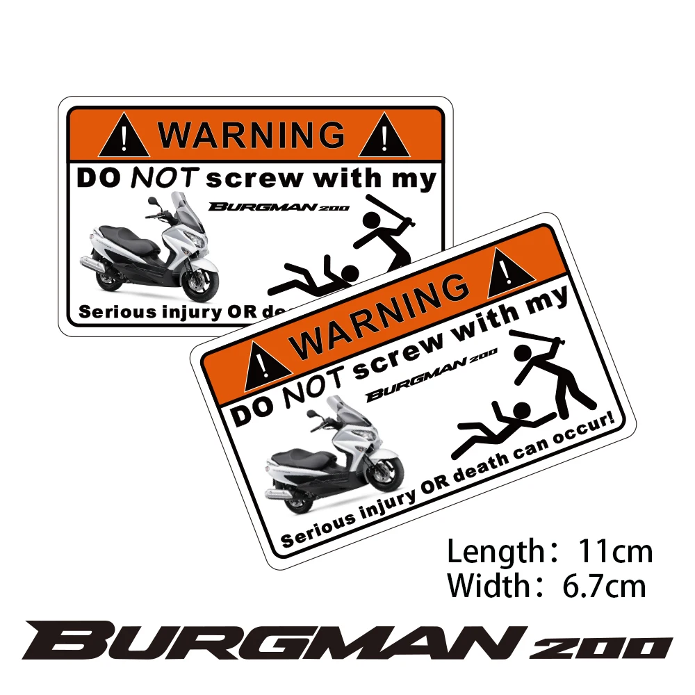 

2 шт., предупреждающие наклейки KODASKIN для SUZUKI BURGMAN 200