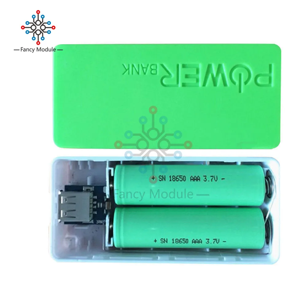 Diymore портативный внешний аккумулятор DIY чехол с двумя аккумуляторами 18650 USB