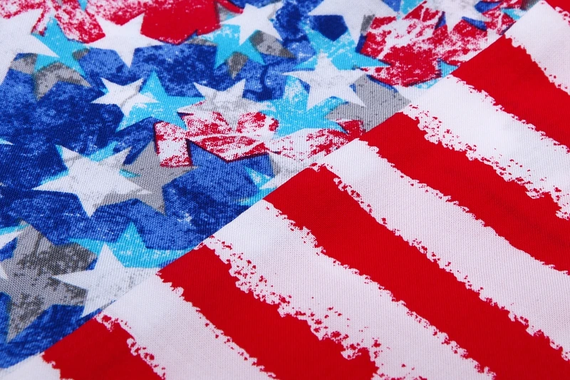 Новинка 2017 летнее модное пляжное платье без рукавов с принтом флага США