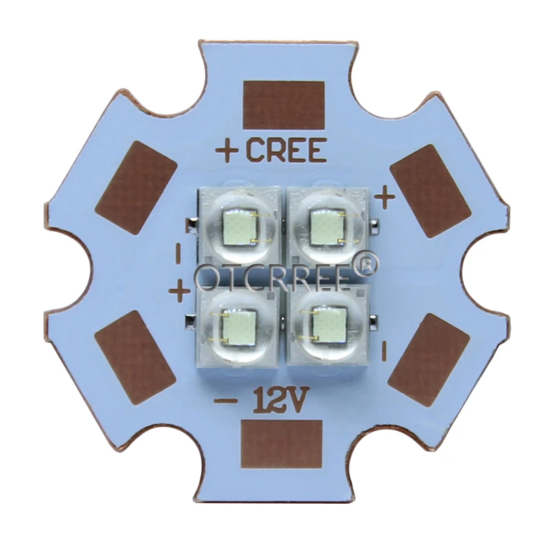 Cree XPE2 XP-E2 4 чипа 4 светодиодный 3V6V12V 10W12W холодный Нейтральный Теплый белый красный синий зеленый высокомощный светодиодный излучатель диод на 20 мм медной печатной плате
