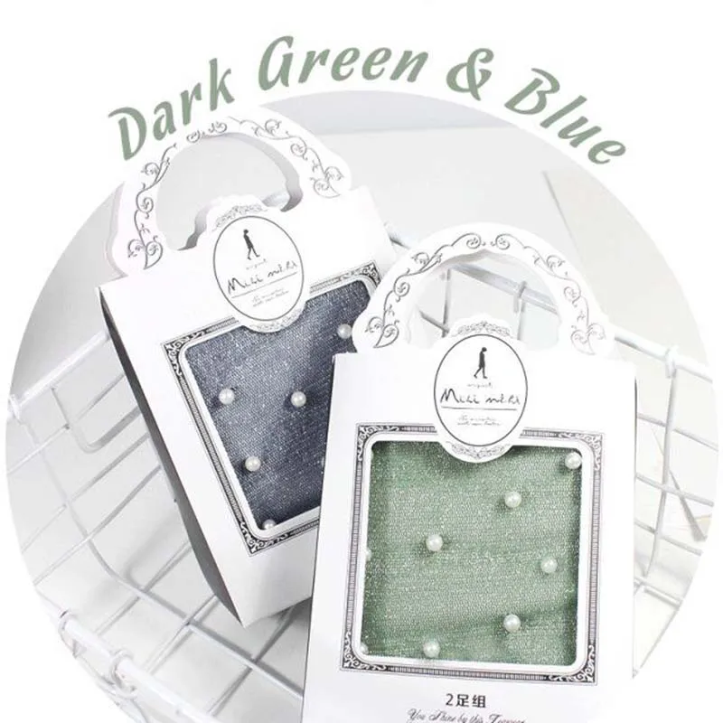 [Cospacool] 2 пары/Подарочная коробка серебряная чистая прозрачная Новинка белые