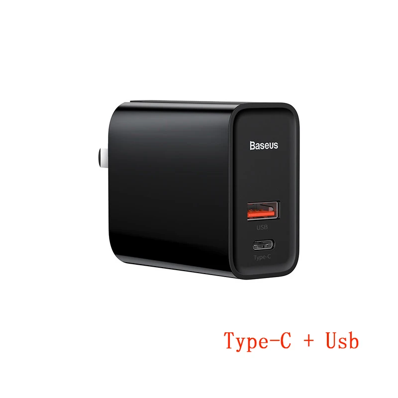 Baseus Usb зарядное устройство быстрое зарядное устройство 3,0 адаптер EU US 5A Usb C зарядное устройство для мобильного телефона дорожное настенное зарядное устройство для iPhone samsung Xiaomi - Тип штекера: US Adapter