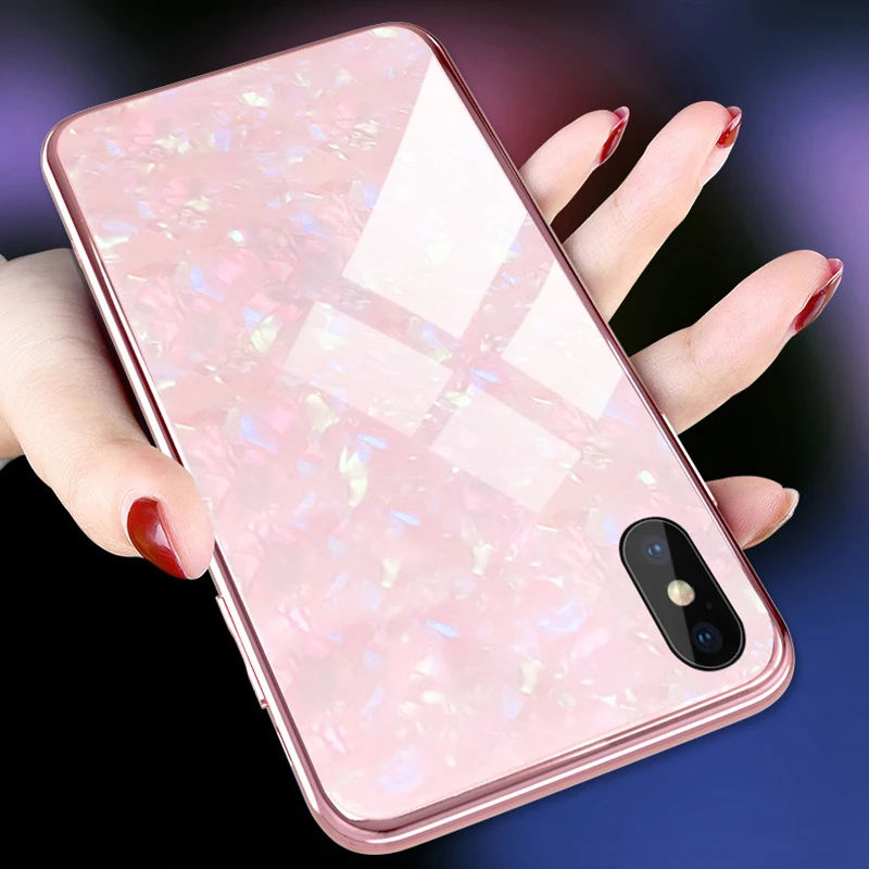 Чехол для iPhone 11 Pro Max Xr X Xs 7 8 Plus 6S корейский чехол с блестящим мраморным покрытием